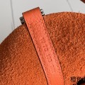 「#4343」 Hermes Bright Orange Silver Buckle Picotin Lock 18cm