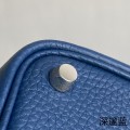 「#4344」 Hermes Deep Blue Silver Buckle Picotin Lock 18cm