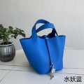 「#4353」 Hermes Water Fairy Blue Silver Buckle Picotin Lock 18cm 「#4353」 Hermes Water Fairy Blue Silver Buckle Picotin Lock 18cm