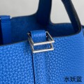 「#4353」 Hermes Water Fairy Blue Silver Buckle Picotin Lock 18cm 「#4353」 Hermes Water Fairy Blue Silver Buckle Picotin Lock 18cm