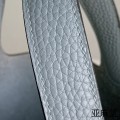 「#4354」 Hermès Linen Blue Silver Buckle Picotin Lock 18cm