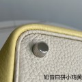 「#4356」 Hermès Milkshake White and Yellow Chicken Silver Buckle Picotin Lock 18cm