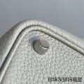 「#4359」 Hermès Pearl Grey and Agate Blue Silver Buckle Picotin Lock 18cm 「#4359」 Hermès Pearl Grey and Agate Blue Silver Buckle Picotin Lock 18cm