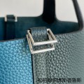 「#4362」 Hermès Pine and Cypress Green with Bosphorus Silver Buckle Picotin Lock18cm