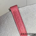 「#4365」 Hermès Pearl Grey Lipstick Pink Silver Buckle Picotin Lock 18cm