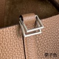 「#4366」 Hermès Chestnut Silver Buckle Picotin Lock 18cm