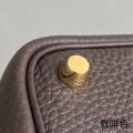 「#4370」Hermès Brown Gold Buckle Picotin Lock 18cm