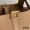 「#4371」 Hermes Milk Tea Color Gold Buckle Picotin Lock 18cm