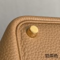「#4371」 Hermes Milk Tea Color Gold Buckle Picotin Lock 18cm