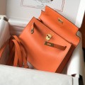 「#4046」 Hermès orange Kelly danse 22cm Hand sewing