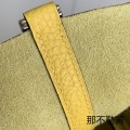 「#4376」 Hermès Naples yellow silver buckle Picotin Lock 18cm