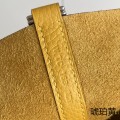 「#4380」 Hermès amber yellow silver buckle Picotin Lock 18cm