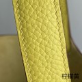 「#4387」 Hermès lemon yellow silver buckle Picotin Lock 18cm