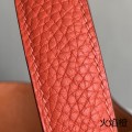 「#4395」 Hermès Flame Orange Gold Buckle Picotin Lock 18cm