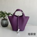 「#4399」 Hermès Anemone Purple Silver Buckle Picotin Lock 18cm 「#4399」 Hermès Anemone Purple Silver Buckle Picotin Lock 18cm