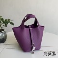 「#4399」 Hermès Anemone Purple Silver Buckle Picotin Lock 18cm 「#4399」 Hermès Anemone Purple Silver Buckle Picotin Lock 18cm