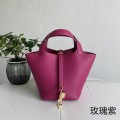 「#4400」 Hermès Rose Purple Gold Buckle Picotin Lock 18cm