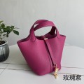 「#4400」 Hermès Rose Purple Gold Buckle Picotin Lock 18cm