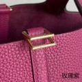 「#4400」 Hermès Rose Purple Gold Buckle Picotin Lock 18cm