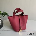 「#4406」 Hermès Pomegranate Red Gold Buckle Picotin Lock 18cm 「#4406」 Hermès Pomegranate Red Gold Buckle Picotin Lock 18cm