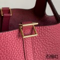 「#4406」 Hermès Pomegranate Red Gold Buckle Picotin Lock 18cm 「#4406」 Hermès Pomegranate Red Gold Buckle Picotin Lock 18cm