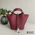 「#4407」 Hermès Picotin Lock 18cm Ruby Silver Buckle