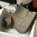 「#4048」Hermès Grey Mini Evelyne 18cm