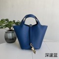 「#4413」 Hermès Deep Blue Gold Buckle Picotin Lock 18cm