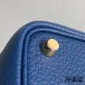 「#4413」 Hermès Deep Blue Gold Buckle Picotin Lock 18cm