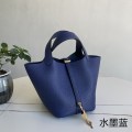 「#4416」 Hermès Ink Blue Gold Buckle Picotin Lock 18cm 「#4416」 Hermès Ink Blue Gold Buckle Picotin Lock 18cm