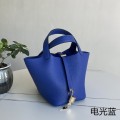 「#4419」 Hermès Electric Blue Gold Buckle Picotin Lock 18cm