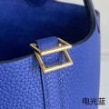 「#4419」 Hermès Electric Blue Gold Buckle Picotin Lock 18cm