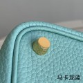 「#4421」 Hermès Macaron Blue Gold Buckle Picotin Lock 18cm