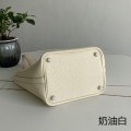 「#4429」 Hermès Cream Silver Buckle Picotin Lock 18cm
