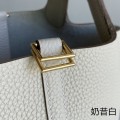 「#4432」 Hermès Milkshake Platinum Buckle Picotin Lock 18cm
