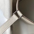 「#4050」 Hermès White Picotin Lock Shopping Basket Silver Buckle