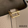 「#4440」 Hermes New Trench Coat Grey Gold Button Picotin Lock 18cm 「#4440」 Hermes New Trench Coat Grey Gold Button Picotin Lock 18cm