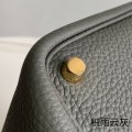 「#4442」 Hermès Cumulonimbus Grey Gold Buckle Picotin Lock 18cm