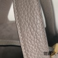 「#4447」 Hermès Pewter Grey Gold Buckle Picotin Lock 18cm