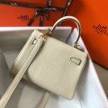 「#4004」 Hermes Milkshake White Mini Kelly 20cm