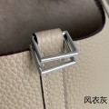 「#4450」 Hermès trench coat grey silver buckle Picotin Lock 18cm