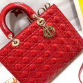 「#2248」 dior M0566 Patent leather red 32  x 25 x 11cm