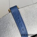 「#4454」 Hermès Pearl Grey and Agate Blue Picotin Lock 18cm