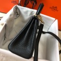 「#4005」 Hermes black Mini Kelly 20cm