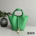 「#4459」 Hermes Cartoon Green Gold Buckle 18cmPicotin Lock 18cm