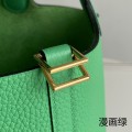 「#4459」 Hermes Cartoon Green Gold Buckle 18cmPicotin Lock 18cm