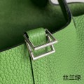 「#4463」 Hermes Yucca Green Silver Buckle 18cmPicotin Lock 18cm