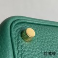 「#4464」 Hermès Velvet Green Gold Buckle 18cm Picotin Lock 18cm