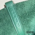「#4465」 Hermès Velvet Green Silver Buckle 18cmPicotin Lock 18cm