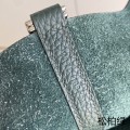 「#4467」 Hermes cypress green silver buckle 18cm Picotin Lock 18cm
